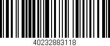 Código de barras (EAN, GTIN, SKU, ISBN): '40232883118'
