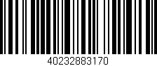 Código de barras (EAN, GTIN, SKU, ISBN): '40232883170'