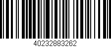 Código de barras (EAN, GTIN, SKU, ISBN): '40232883262'