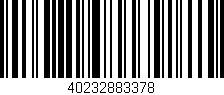 Código de barras (EAN, GTIN, SKU, ISBN): '40232883378'