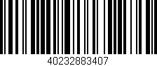 Código de barras (EAN, GTIN, SKU, ISBN): '40232883407'