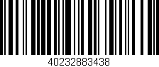Código de barras (EAN, GTIN, SKU, ISBN): '40232883438'