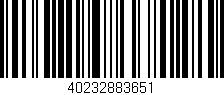 Código de barras (EAN, GTIN, SKU, ISBN): '40232883651'
