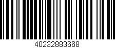Código de barras (EAN, GTIN, SKU, ISBN): '40232883668'