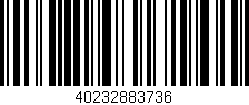 Código de barras (EAN, GTIN, SKU, ISBN): '40232883736'