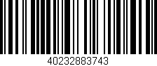 Código de barras (EAN, GTIN, SKU, ISBN): '40232883743'