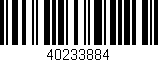 Código de barras (EAN, GTIN, SKU, ISBN): '40233884'