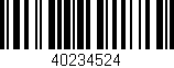 Código de barras (EAN, GTIN, SKU, ISBN): '40234524'