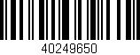 Código de barras (EAN, GTIN, SKU, ISBN): '40249650'