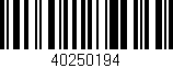Código de barras (EAN, GTIN, SKU, ISBN): '40250194'