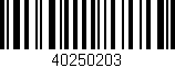 Código de barras (EAN, GTIN, SKU, ISBN): '40250203'