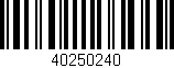Código de barras (EAN, GTIN, SKU, ISBN): '40250240'