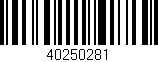 Código de barras (EAN, GTIN, SKU, ISBN): '40250281'