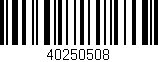 Código de barras (EAN, GTIN, SKU, ISBN): '40250508'