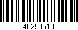 Código de barras (EAN, GTIN, SKU, ISBN): '40250510'
