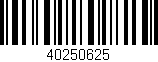 Código de barras (EAN, GTIN, SKU, ISBN): '40250625'