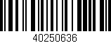 Código de barras (EAN, GTIN, SKU, ISBN): '40250636'