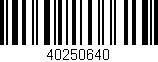 Código de barras (EAN, GTIN, SKU, ISBN): '40250640'