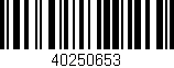 Código de barras (EAN, GTIN, SKU, ISBN): '40250653'