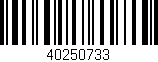 Código de barras (EAN, GTIN, SKU, ISBN): '40250733'