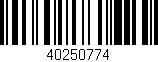 Código de barras (EAN, GTIN, SKU, ISBN): '40250774'