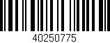 Código de barras (EAN, GTIN, SKU, ISBN): '40250775'