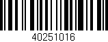 Código de barras (EAN, GTIN, SKU, ISBN): '40251016'