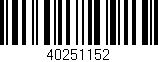 Código de barras (EAN, GTIN, SKU, ISBN): '40251152'