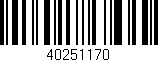 Código de barras (EAN, GTIN, SKU, ISBN): '40251170'