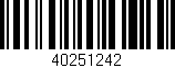 Código de barras (EAN, GTIN, SKU, ISBN): '40251242'