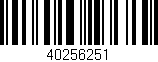 Código de barras (EAN, GTIN, SKU, ISBN): '40256251'