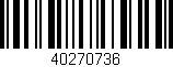 Código de barras (EAN, GTIN, SKU, ISBN): '40270736'