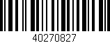 Código de barras (EAN, GTIN, SKU, ISBN): '40270827'
