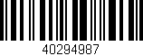 Código de barras (EAN, GTIN, SKU, ISBN): '40294987'