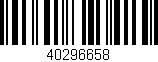 Código de barras (EAN, GTIN, SKU, ISBN): '40296658'