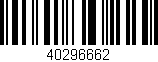 Código de barras (EAN, GTIN, SKU, ISBN): '40296662'