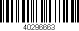 Código de barras (EAN, GTIN, SKU, ISBN): '40296663'