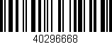 Código de barras (EAN, GTIN, SKU, ISBN): '40296668'