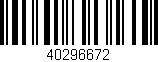 Código de barras (EAN, GTIN, SKU, ISBN): '40296672'