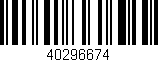 Código de barras (EAN, GTIN, SKU, ISBN): '40296674'