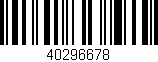 Código de barras (EAN, GTIN, SKU, ISBN): '40296678'
