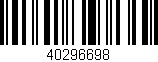 Código de barras (EAN, GTIN, SKU, ISBN): '40296698'