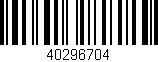Código de barras (EAN, GTIN, SKU, ISBN): '40296704'