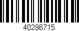 Código de barras (EAN, GTIN, SKU, ISBN): '40296715'