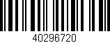 Código de barras (EAN, GTIN, SKU, ISBN): '40296720'