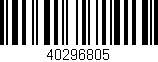 Código de barras (EAN, GTIN, SKU, ISBN): '40296805'