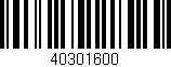 Código de barras (EAN, GTIN, SKU, ISBN): '40301600'