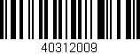 Código de barras (EAN, GTIN, SKU, ISBN): '40312009'