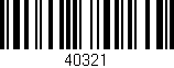 Código de barras (EAN, GTIN, SKU, ISBN): '40321'