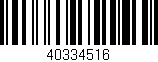 Código de barras (EAN, GTIN, SKU, ISBN): '40334516'